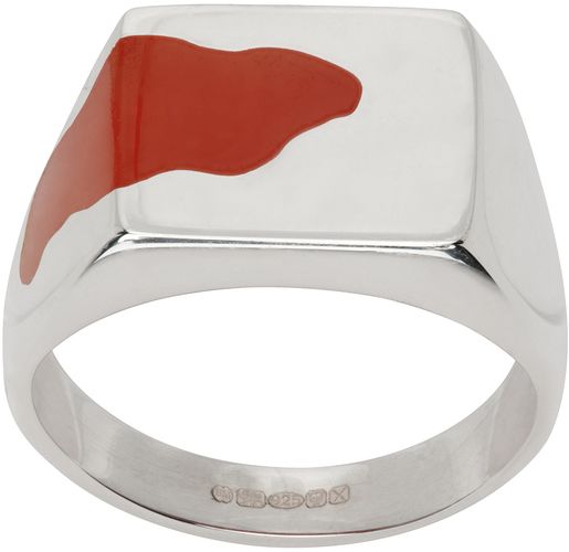 Bague argenté et rouge à image - Ellie Mercer - Modalova
