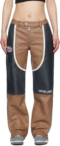 Pantalon brun et noir en cuir édition Travis Scott - Nike Jordan - Modalova