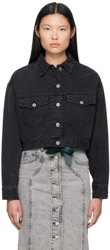 Blouson Tadia noir en denim - Isabel Marant Etoile - Modalova