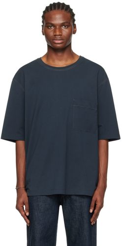 T-shirt bleu marine à poche plaquée - LEMAIRE - Modalova