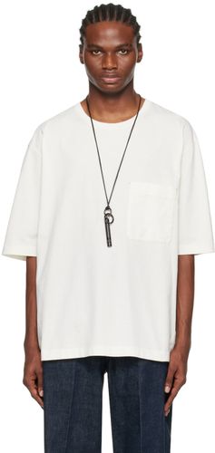 T-shirt blanc cassé à poche plaquée - LEMAIRE - Modalova