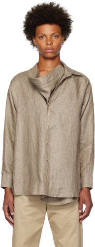Chemise beige à col de style mouchoir - Bless - Modalova