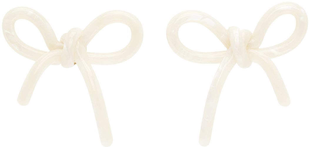 Boucles d'oreilles graphiques blanches exclusives à SSENSE édition YVMIN - SHUSHU/TONG - Modalova