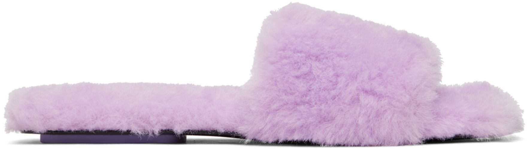 Sandales 'The J Marc' mauves en fourrure synthétique - Marc Jacobs - Modalova