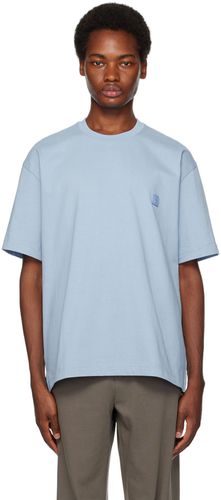 T-shirt bleu à écussons à logo - Solid Homme - Modalova