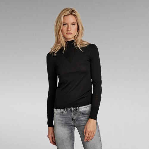 Pull en maille Mock - Noir - Femmes - G-Star RAW - Modalova