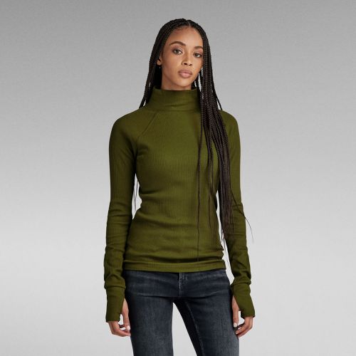 Top Slim Rib Mock - Vert - Femmes - G-Star RAW - Modalova