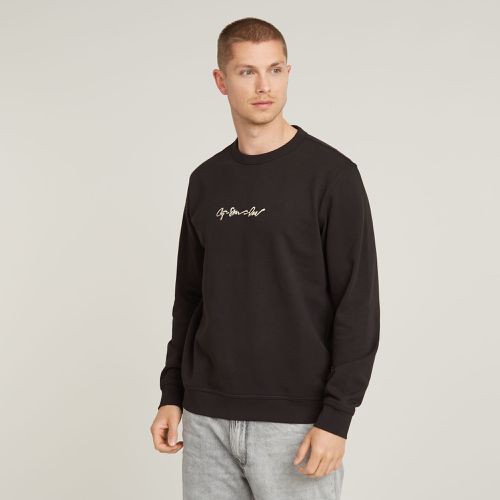 Sweat G-Script Logo - Noir - Hommes - G-Star RAW - Modalova