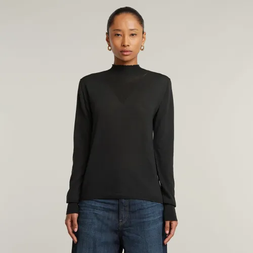 Pull en maille Mock - Noir - Femmes - G-Star RAW - Modalova