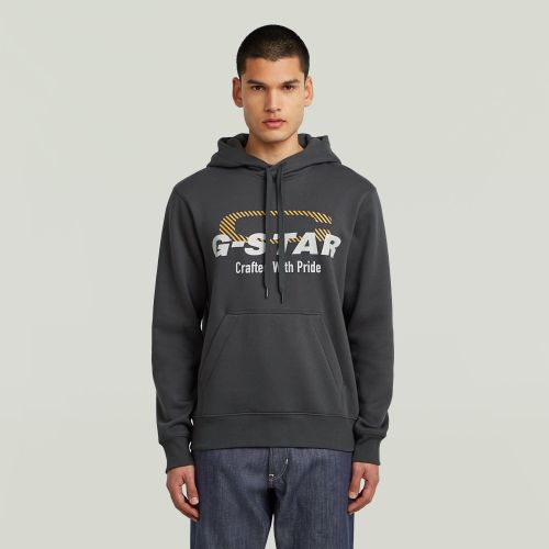 Sweater Logo Hooded - Gris - Hommes - G-Star RAW - Modalova