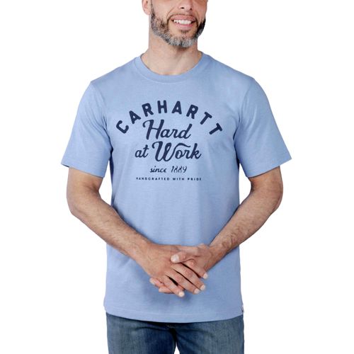 S T-shirt - relaxed fit heavyweight short-sleeve graphic t-shirt - Bleu - S - Carhartt - Modalova