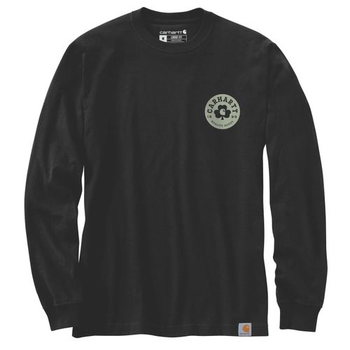 S T-shirt - loose fit heavyweight long-sleeve shamrock graphic t-shirt - Noir - L - Carhartt - Modalova