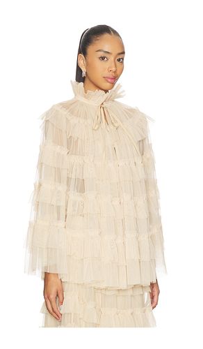 ALLSAINTS Aude Ruffle Cape en Nude - ALLSAINTS - Modalova