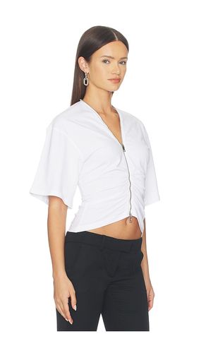 Gathered T-shirt With Continuous Loop Zipper en . Taille S. Also en M, L - Alexander Wang - Modalova