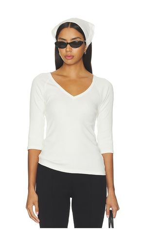 Vneck Elbow Sleeved Tee en . Taille XS. Also en S, M, L, XL - Bobi - Modalova