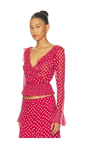 Mallorca Ruffle Wrap Top en . Taille XS. Also en XL - GUIZIO - Modalova
