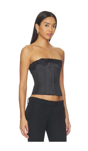Jean Lace Trim Satin Corset en . Taille XS. Also en L - GUIZIO - Modalova