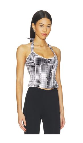 Marini Gingham Corset Top en & . Taille L. Also en M, S, XS, XXS - GUIZIO - Modalova
