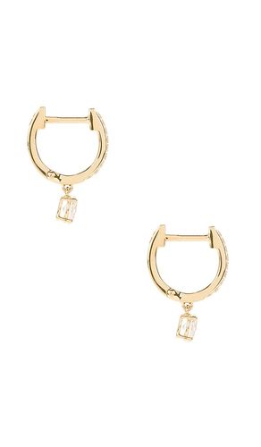 BOUCLES D'OREILLES OVAL DROP DIAMOND MINI en - EF COLLECTION - Modalova