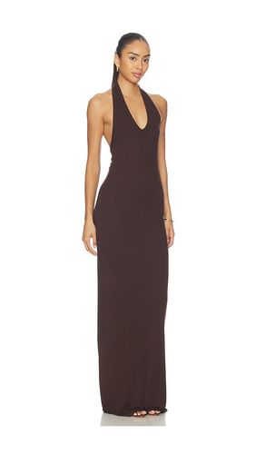 ROBE FLUIDE MAXI DOS NU EN SOIE CÔTELÉE en . Taille XS. Also en S, M - Enza Costa - Modalova