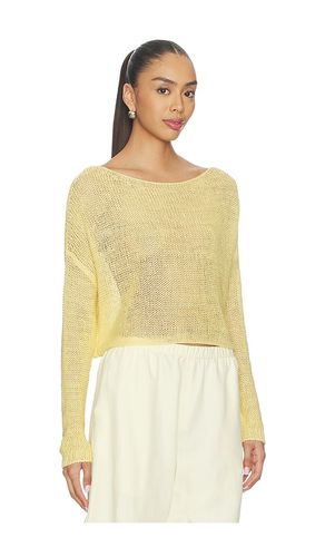 PULL BATEAU EN MAILLE BATEAU AJOURÉE EN LIN en . Taille L. Also en M, S, XS - Enza Costa - Modalova