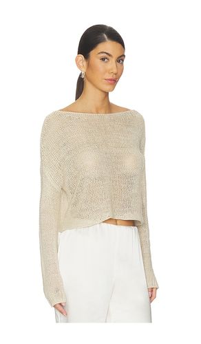PULL BATEAU EN MAILLE BATEAU AJOURÉE EN LIN en . Taille M. Also en XL, XS - Enza Costa - Modalova