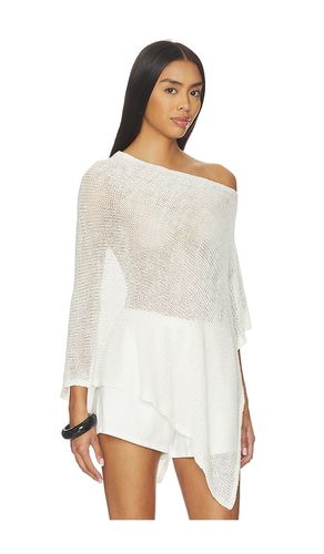 Linen Open Knit Poncho en - Enza Costa - Modalova