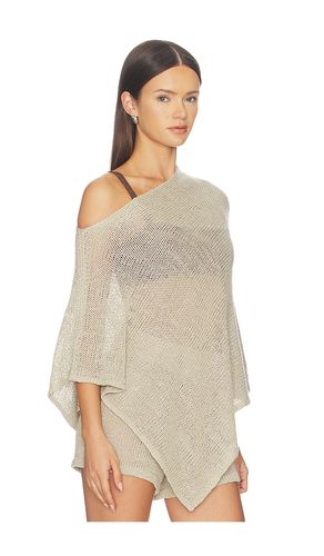 Linen Open Knit Poncho en - Enza Costa - Modalova
