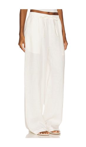 PANTALON RESORT EN LIN en . Taille 0. Also en 2, 4 - Enza Costa - Modalova