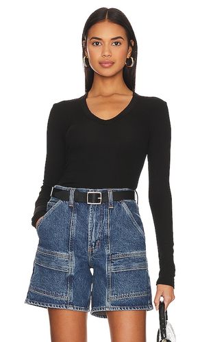 Rib Bold Long Sleeve U Top en . Taille M. Also en L, S, XS - Enza Costa - Modalova