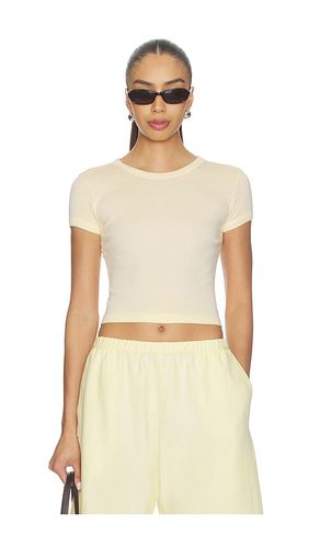 T-SHIRT CROPPED EN MAILLE CÔTELÉE SUPIMA en . Taille S. Also en M - Enza Costa - Modalova