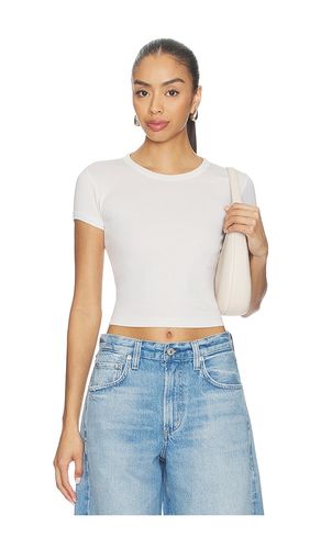 T-SHIRT CROPPED EN MAILLE CÔTELÉE SUPIMA en . Taille S. Also en M - Enza Costa - Modalova