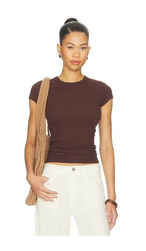 T-SHIRT À MANCHES COURTES CÔTELÉES TEXTURÉES en . Taille L. Also en M, S, XS - Enza Costa - Modalova