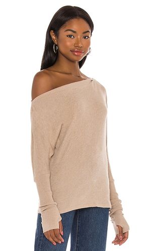 Cashmere Cuffed Off Shoulder Long Sleeve Top en . Taille M. Also en S - Enza Costa - Modalova