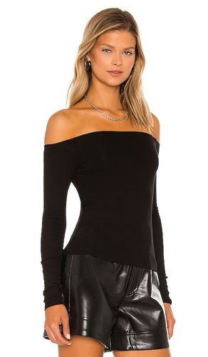 Silk Rib Off the Shoulder Long Sleeve Top en . Taille XS. Also en M, L, XL - Enza Costa - Modalova