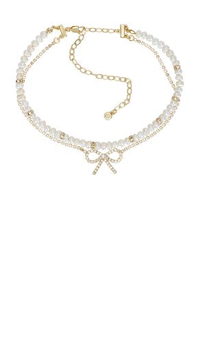 COLLIER RAS DU COU RANGS MULTIPLES BOW AND PEARL in - Ettika - Modalova