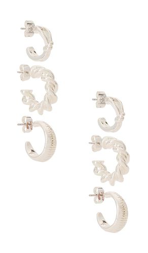 ENSEMBLE DE BOUCLES D'OREILLES TWIST & TEXTURE in - Ettika - Modalova