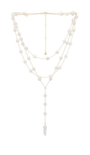 COLLIER LASSO PEARL COIN LAYERED in - Ettika - Modalova