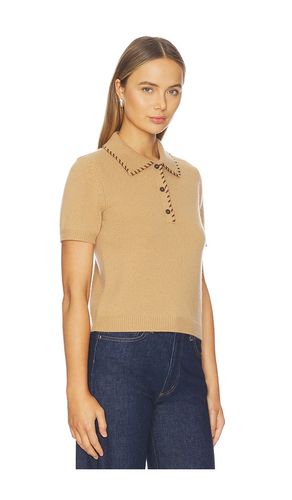 The Leather Stitch Polo Top en . Taille L. Also en S - FRAME - Modalova