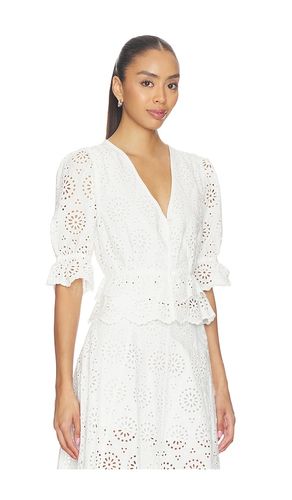 BLOUSE À ŒILLETS ET FRONCES THE DECO en . Taille S. Also en M, L - FRAME - Modalova