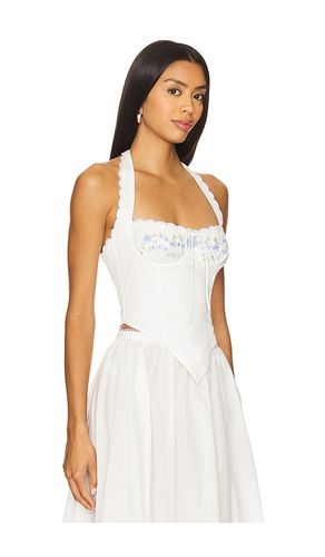 Tea Time Poplin Bustier Top en . Taille S. Also en L - For Love & Lemons - Modalova