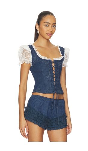 Yasmin Lace Up Top en . Taille S. Also en - For Love & Lemons - Modalova