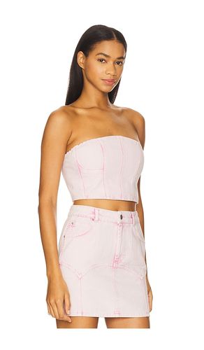 BUSTIER EN DENIM COLORÉ en . Taille 0. Also en 2, 4, 6, 8 - fleur du mal - Modalova