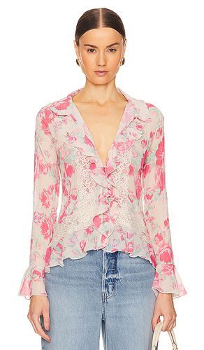 Bad At Love Printed Blouse In Ivory Combo in . Size S, XL, XS - Free People - Modalova