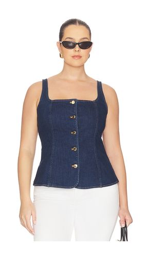 Sleeveless Button Front Denim Top en . Taille L. Also en M, S, XS - Good American - Modalova