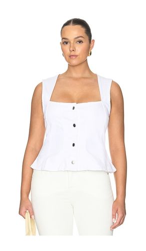 Button Front Peplum Top en . Taille L. Also en M, S, XL, XS - Good American - Modalova