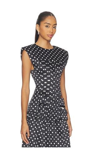 Printed Double Satin Corset Top en ,. Taille 36. Also en 38 - Ganni - Modalova