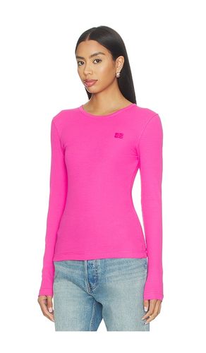 Soft Cotton Rib Long Sleeve Top en . Taille M. Also en XL - Ganni - Modalova