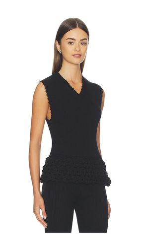 Fine Cotton Rib Crochet Top en . Taille S. Also en M, L - Ganni - Modalova