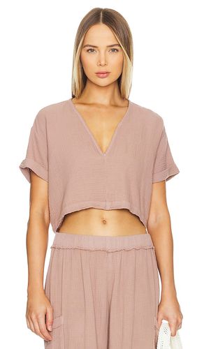 TOP. MINI GAUZE V NECK in . Size XXS - MONROW - Modalova